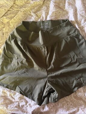 Maurices Olive Green High-Waist Athletic Shorts